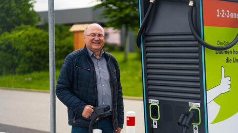 Hermann Gartenmeier, Centermanger, InCenter Landsberg Customer Story, InCenter, Fachmarktzentrum, Ladepark, Pfalzwerke, Fachmarktzentrum