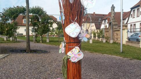 Gebastelte Schmetterlinge in Edesheim