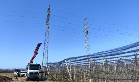 Trassensanierung Mast Demontage | © Bildnachweis: © Pfalzwerke Trassensanierung Raum Landau | © Bildnachweis: © Pfalzwerke