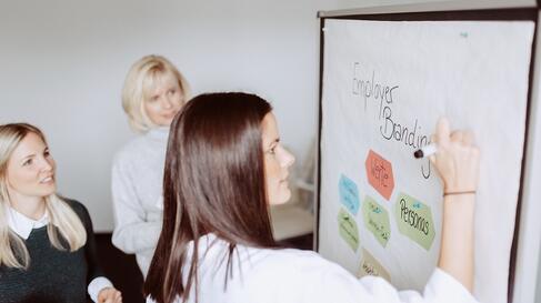 Teamarbeit Frau Workshop