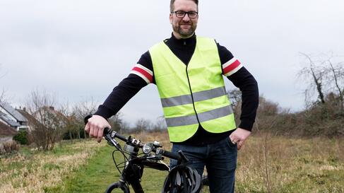 Martin Forrer mit Fahrrad