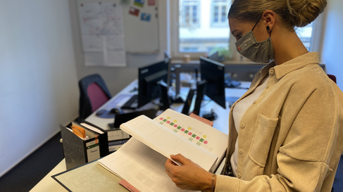 Kathrin Franck beim Arbeiten