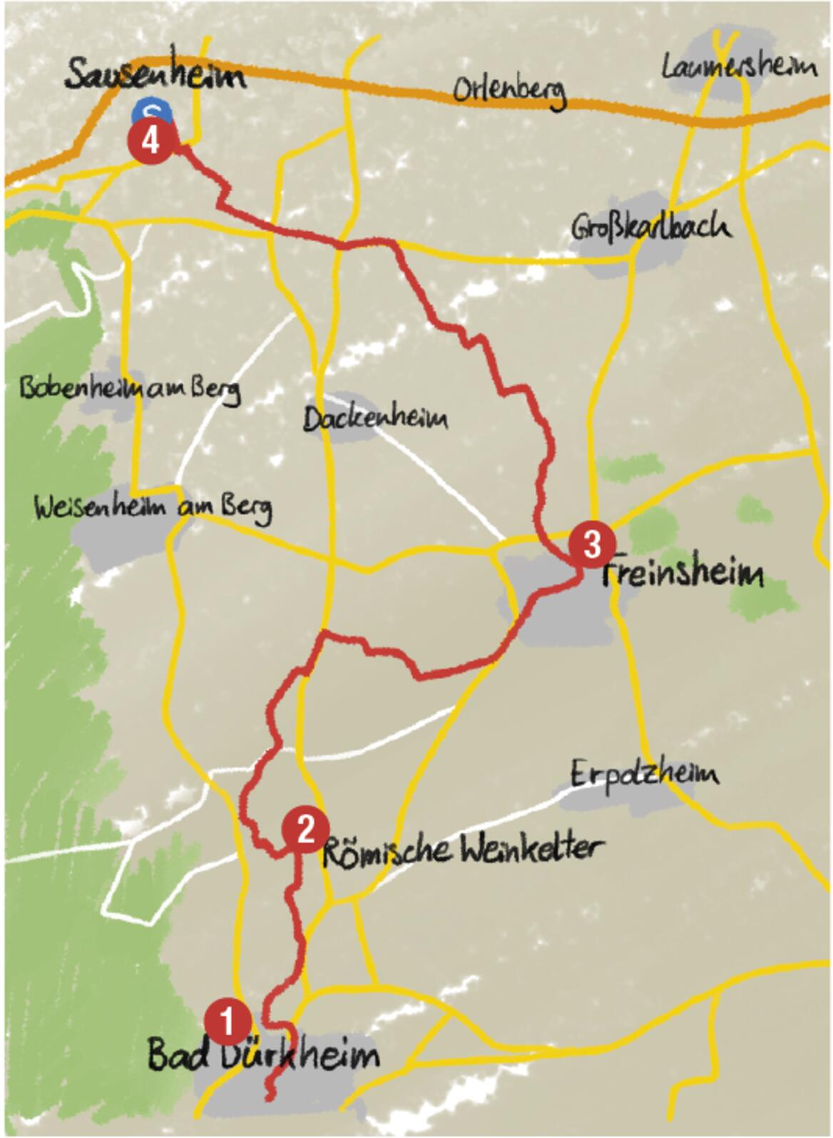 Wanderung Bad Dürkheim Sausenheim